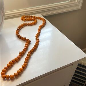 Vintage Orange Beaded Necklace